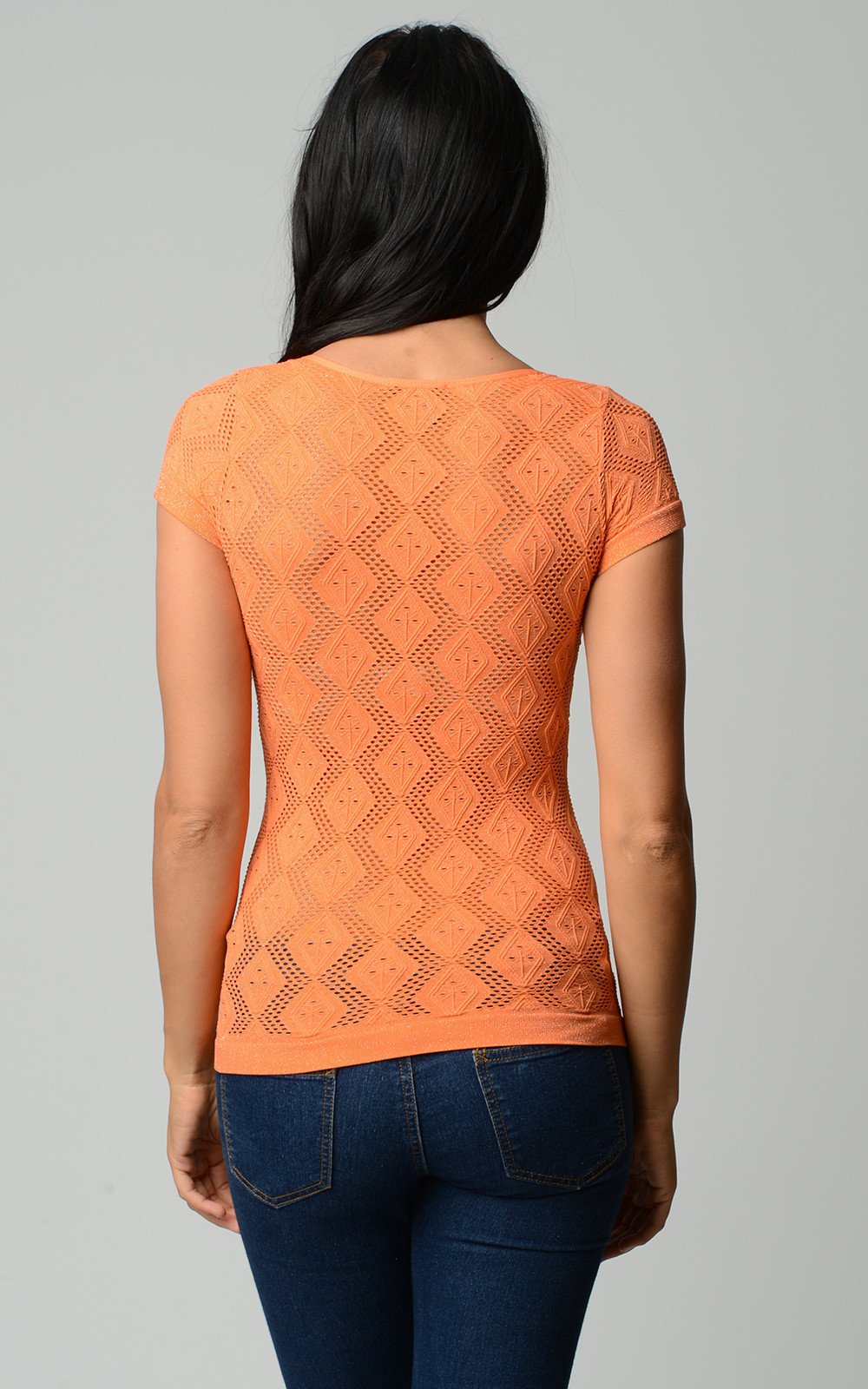 Women's Textured Knit Stretch Glitter Top Tops - Tophatter Daily Deals