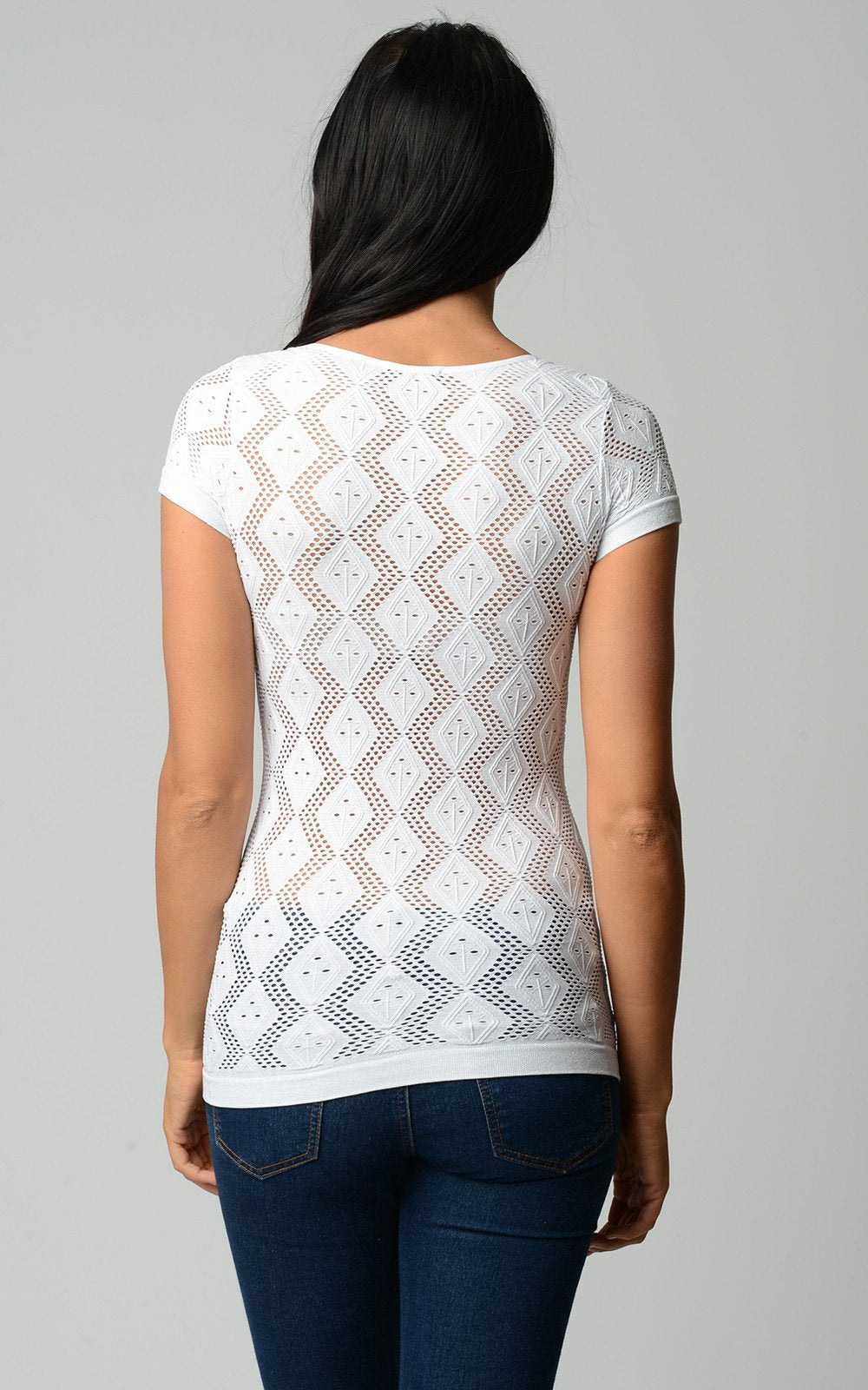 Women's Textured Knit Stretch Glitter Top Tops - Tophatter Daily Deals