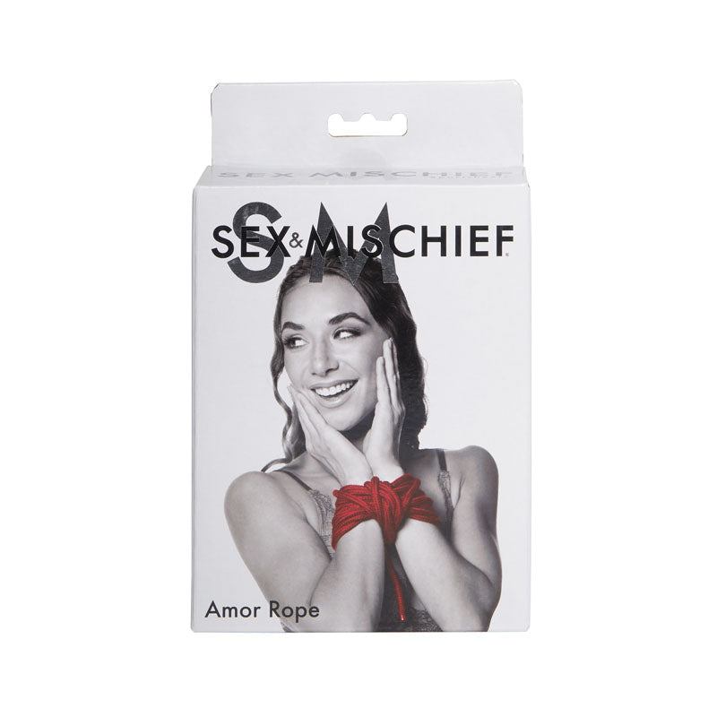 Sex & Mischief Amor Rope 9 Metres Red Cotton Restraint > Bondage Gear > Rope - Tophatter Daily Deals