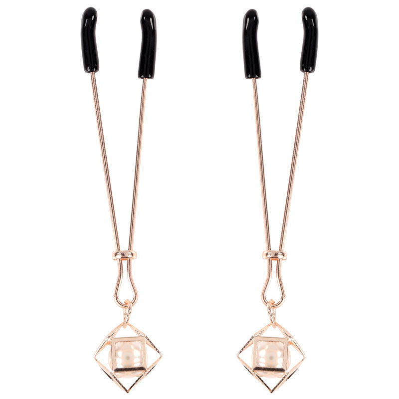 Sex & Mischief Brat Pearl Adjustable Nipple Clips – Set of 2 Clips > Sex Toys > Nipple Clamps - Tophatter Daily Deals