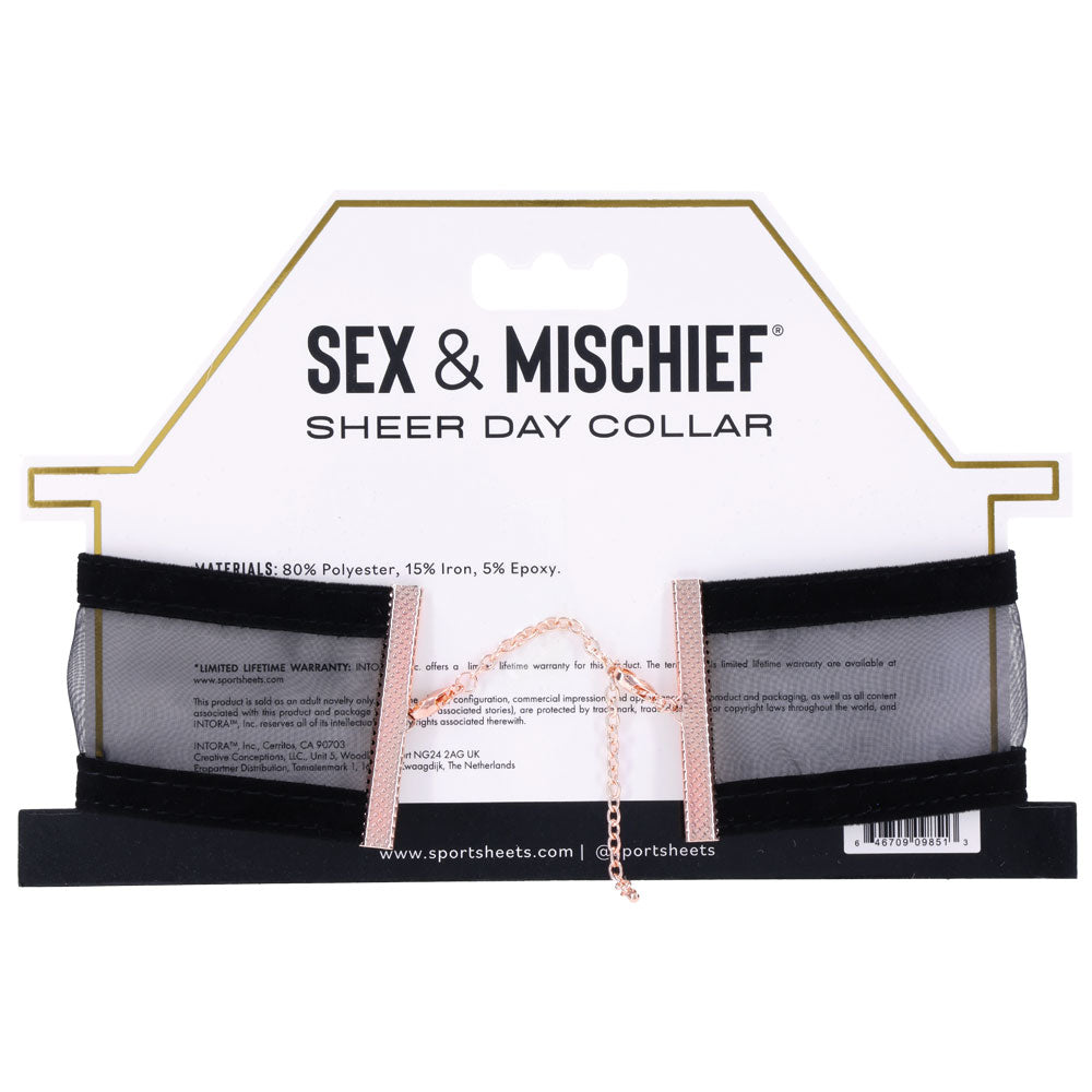 Sex and Mischief Sheer Day Collar for Sensual Sophistication > Bondage Gear > Collars & Leashes - Tophatter Daily Deals