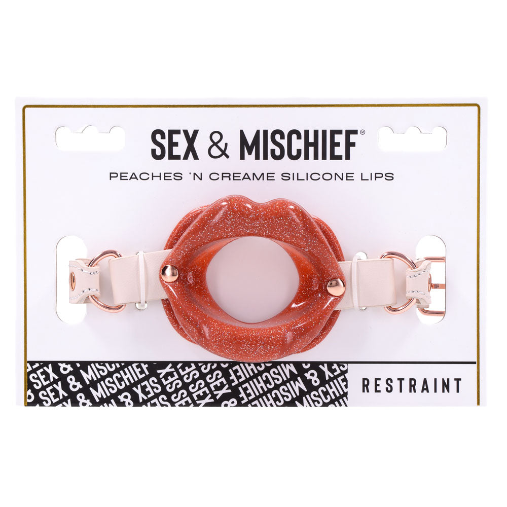 Sex and Mischief Peaches n CreaMe Silicone Lips > Bondage Gear > Gags and Bits - Tophatter Daily Deals