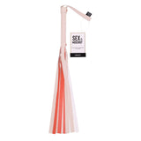 Sex & Mischief Peaches n CreaMe Stripe Flogger 80 cm - Peach Whip > Bondage Gear > Whips & Floggers - Tophatter Daily Deals