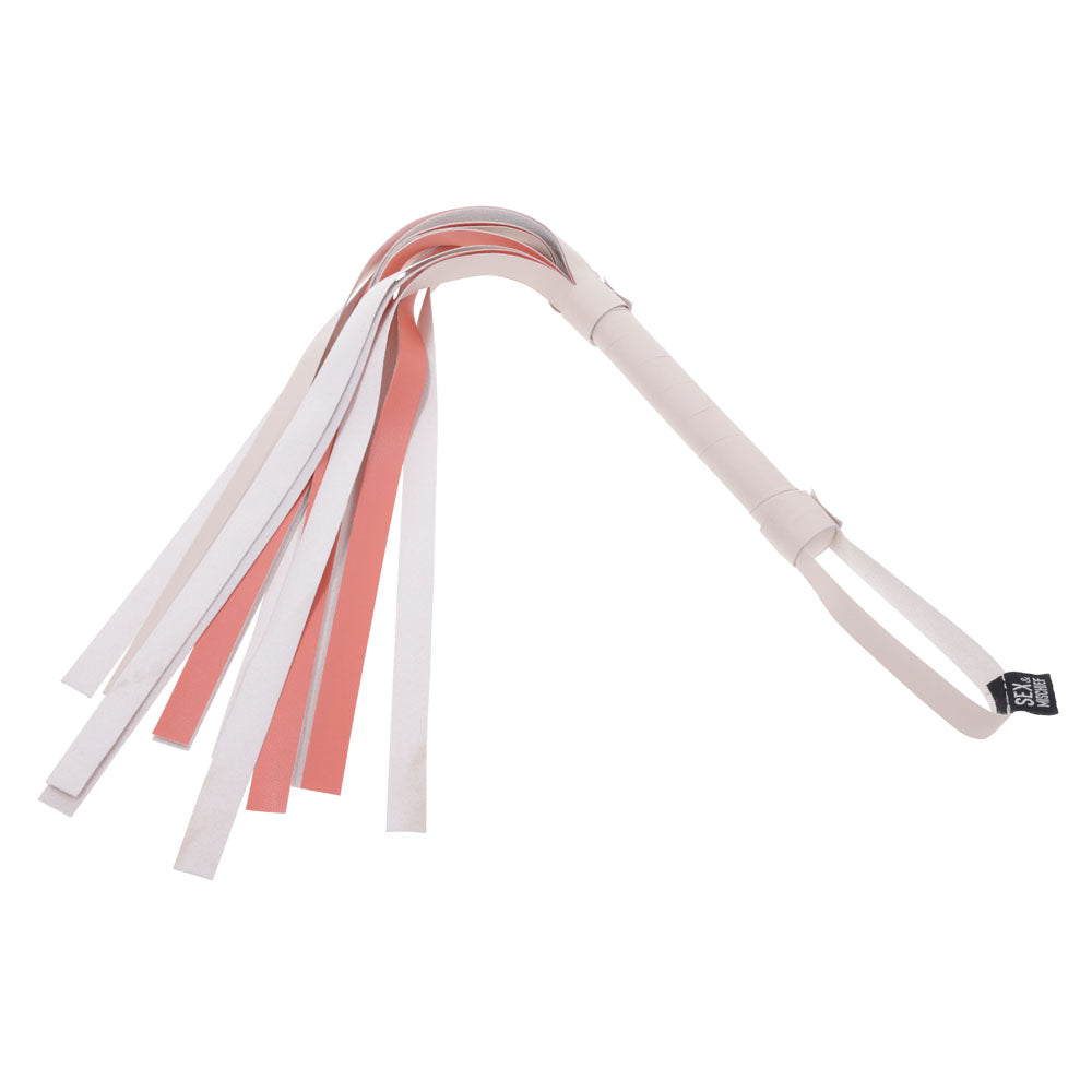 Sex & Mischief Peaches n CreaMe Stripe Flogger 80 cm - Peach Whip > Bondage Gear > Whips & Floggers - Tophatter Daily Deals