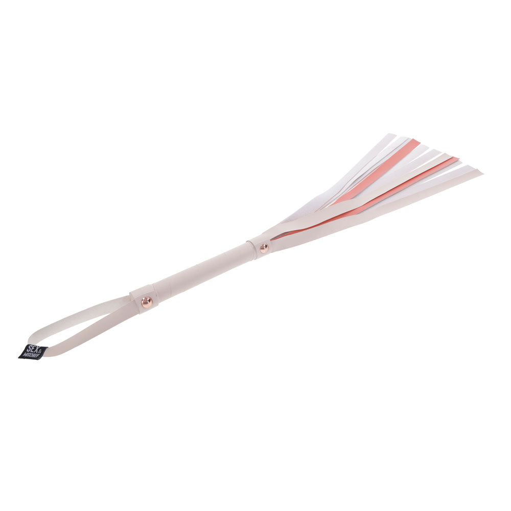 Sex & Mischief Peaches n CreaMe Stripe Flogger 80 cm - Peach Whip > Bondage Gear > Whips & Floggers - Tophatter Daily Deals