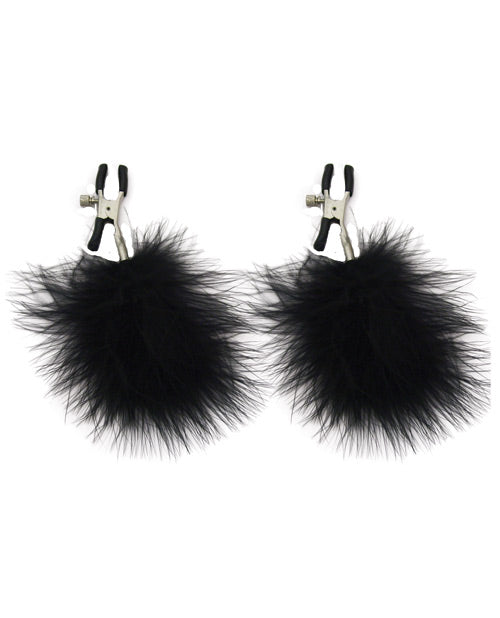 S&M Enchanted Feather Nipple Clamps Black Nipple Clamps - Tophatter Daily Deals