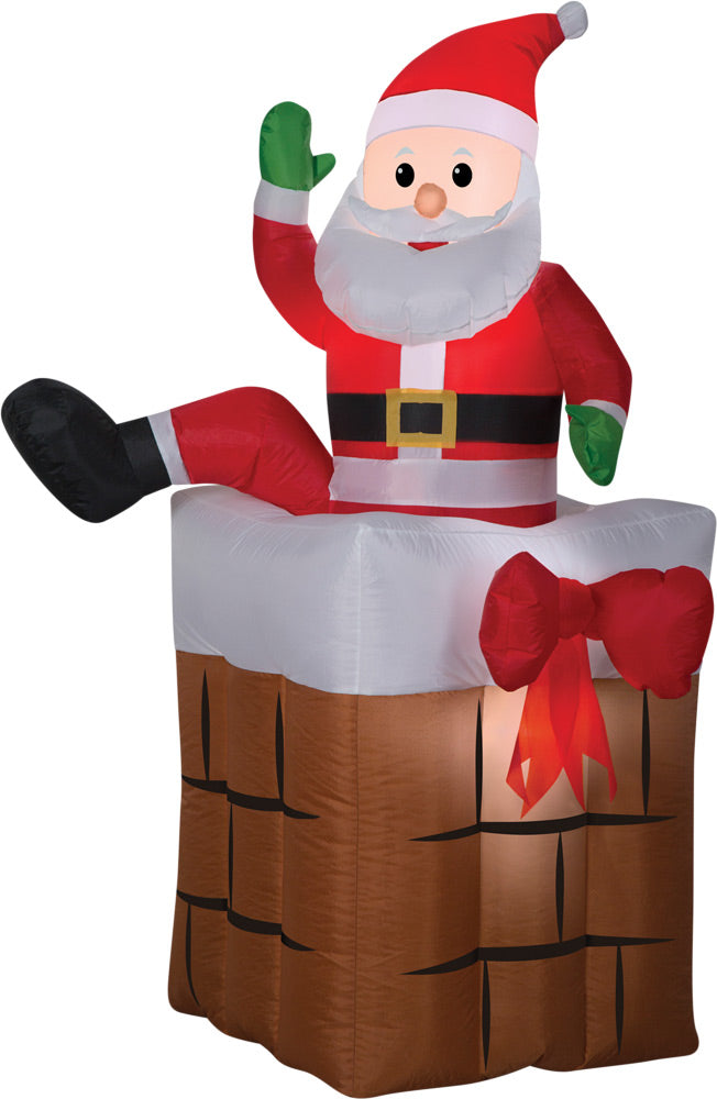 Airblown Santa Chimney Climbing Animated Inflatable Halloween Inflatable Decorations - Tophatter Daily Deals