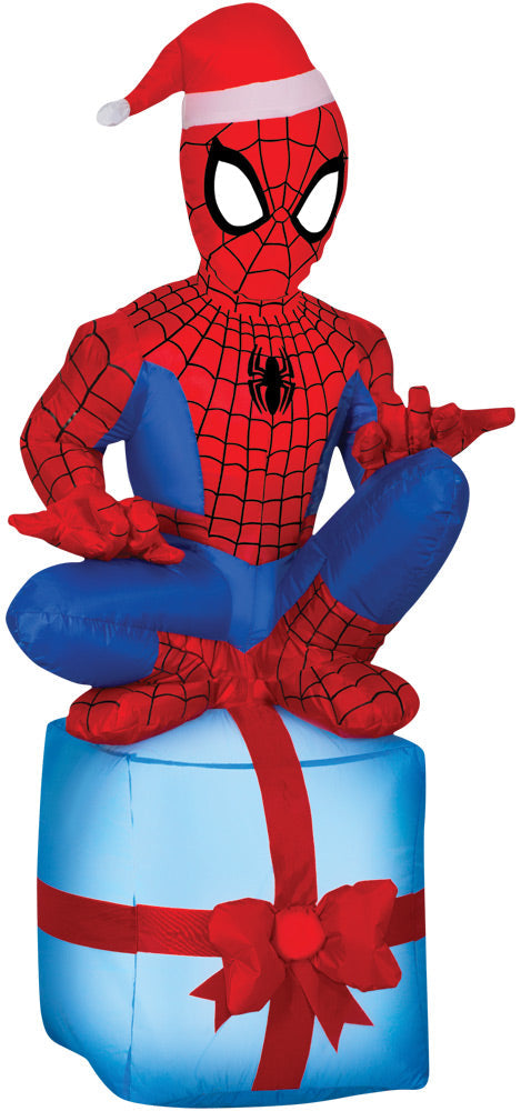 Airblown Msm Spiderman On Pre Halloween Inflatable Decorations - Tophatter Daily Deals