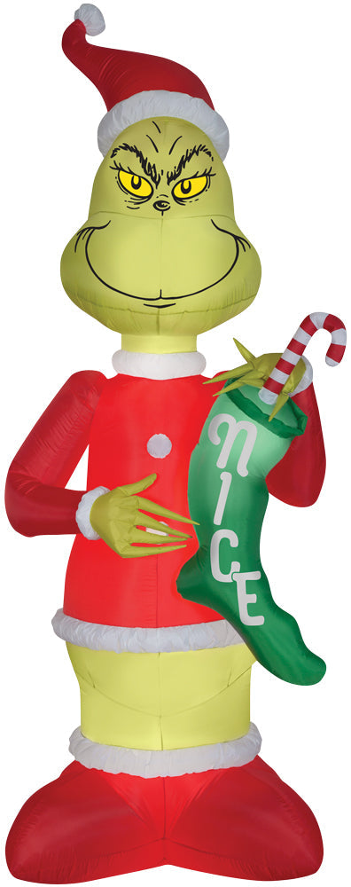 GRINCH STOCKING GIANT AIRBLOWN Halloween Inflatable Decorations - Tophatter Daily Deals