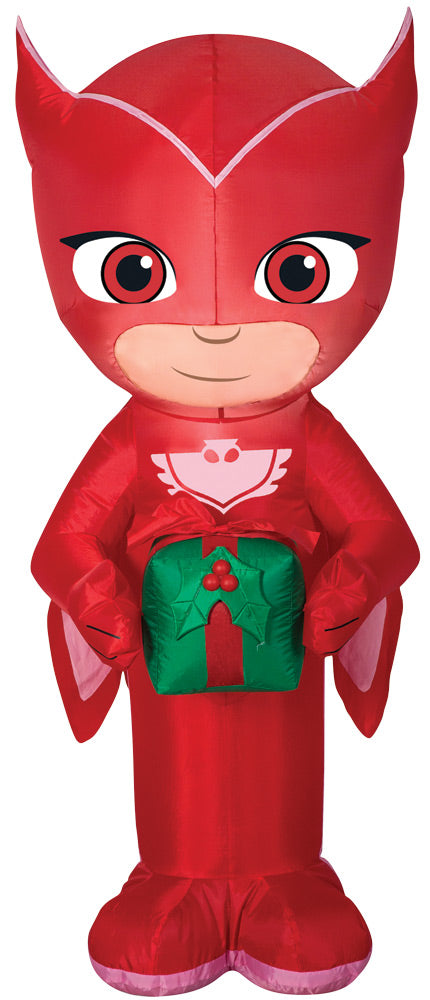 Airblown Owlette with Present Inflatable - PJ Masks Halloween Inflatable Decorations - Tophatter Daily Deals