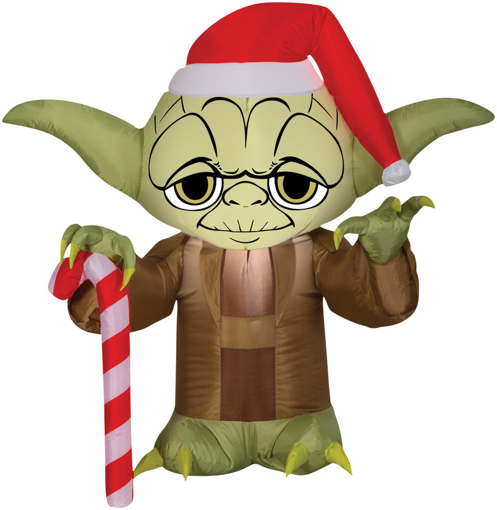 Airblown Yoda with Santa Hat Halloween Inflatable Decorations - Tophatter Daily Deals