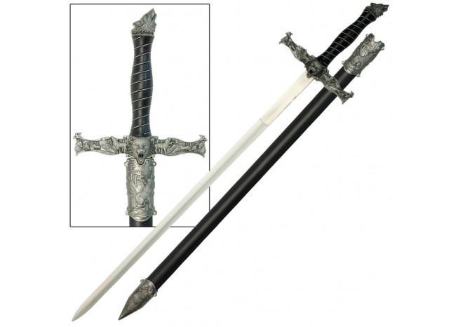 Spirit of the Alpha Wolf Medieval Sword swords - Tophatter Daily Deals