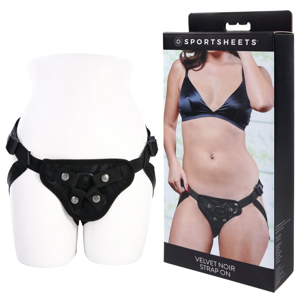 Sportsheets Velvet Noir Strap On Adjustable Strap-On Harness No Probe Included > Dildos > Strap On Harnesses - Tophatter Daily Deals