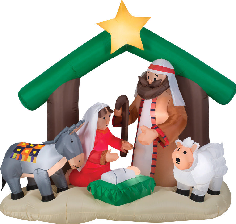 HOLY FAMILY NATIVITY AIRBLOWN Halloween Inflatable Decorations - Tophatter Daily Deals