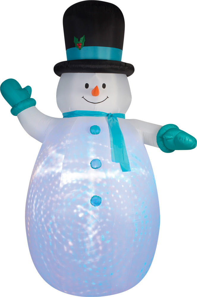 Airblown Snowman Swirl Projection Inflatable Halloween Inflatable Decorations - Tophatter Daily Deals