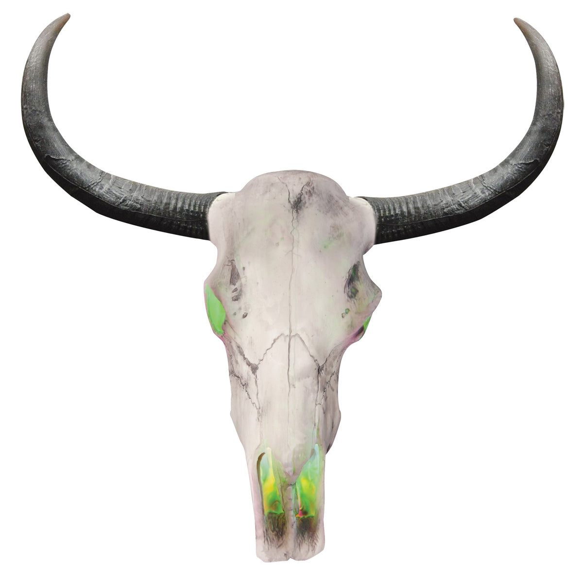 24" Light-up Longhorn Skull Halloween Skeleton Decorations - Tophatter Daily Deals