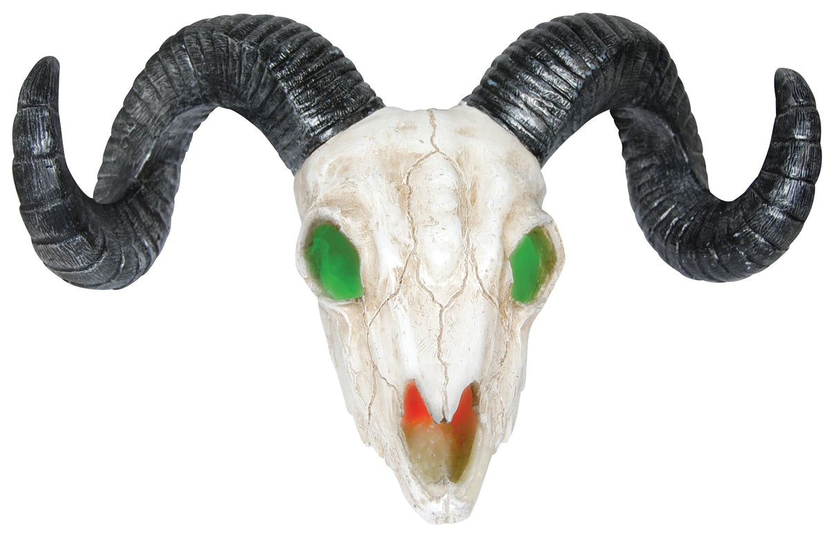 15" Light-up Ram Skull Halloween Skeleton Decorations - Tophatter Daily Deals