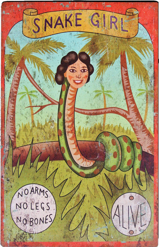 17" Snake Girl Carnival Sign Halloween Props & Displays - Tophatter Daily Deals