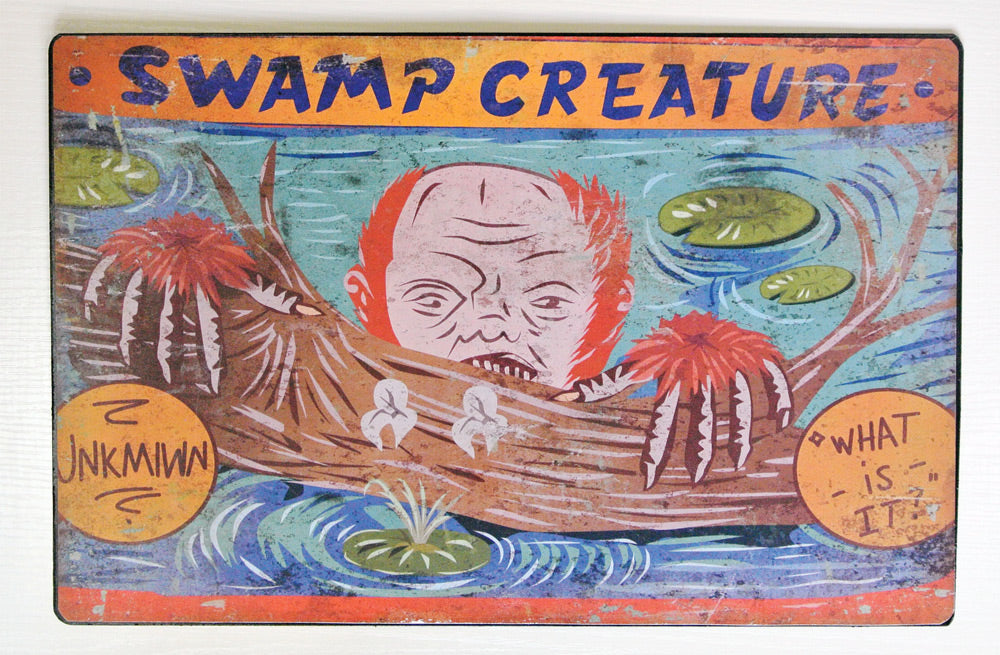 17" Swamp Creature Carnival Sign Halloween Props & Displays - Tophatter Daily Deals