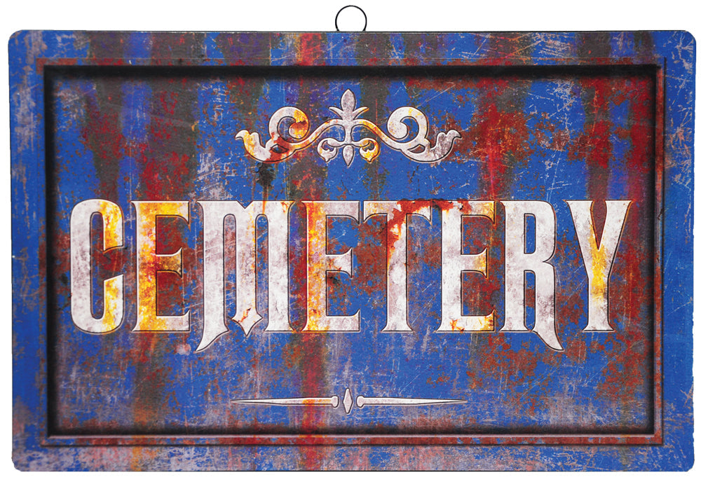 Cemetery Sign Halloween Graveyard Decorations - Tophatter Daily Deals