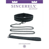 Sincerely Lace Collar & Leash in Black Bondage - Tophatter Daily Deals