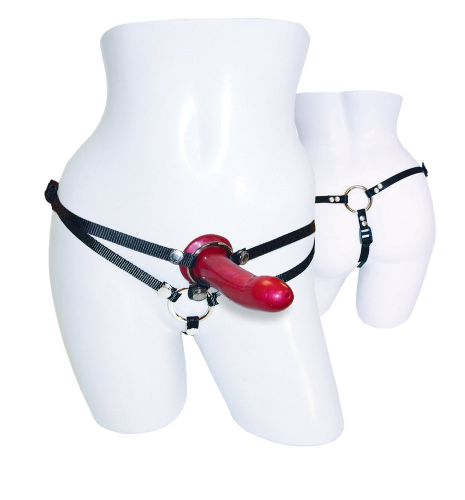 Sportsheets Menage A Trois Double Penetration Harness & Dildo Set Harnesses - Tophatter Daily Deals