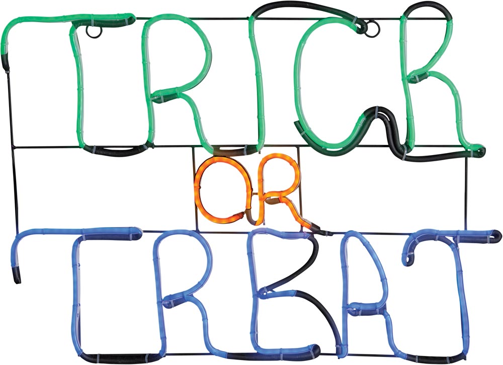 Light Glo-Trick Or Treat Sign Halloween & Party Essentials - Tophatter Daily Deals