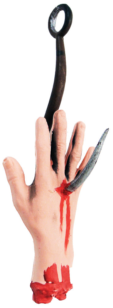 15" Meat Hook Through Hand Halloween Props & Displays - Tophatter Daily Deals