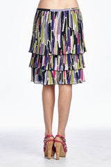 Larry Levine Layered Pleated Skirt Skirts - Tophatter Daily Deals