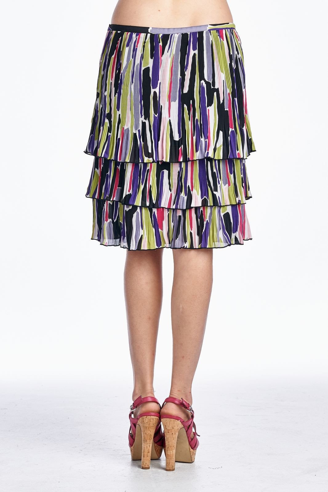 Larry Levine Layered Pleated Skirt Skirts - Tophatter Daily Deals