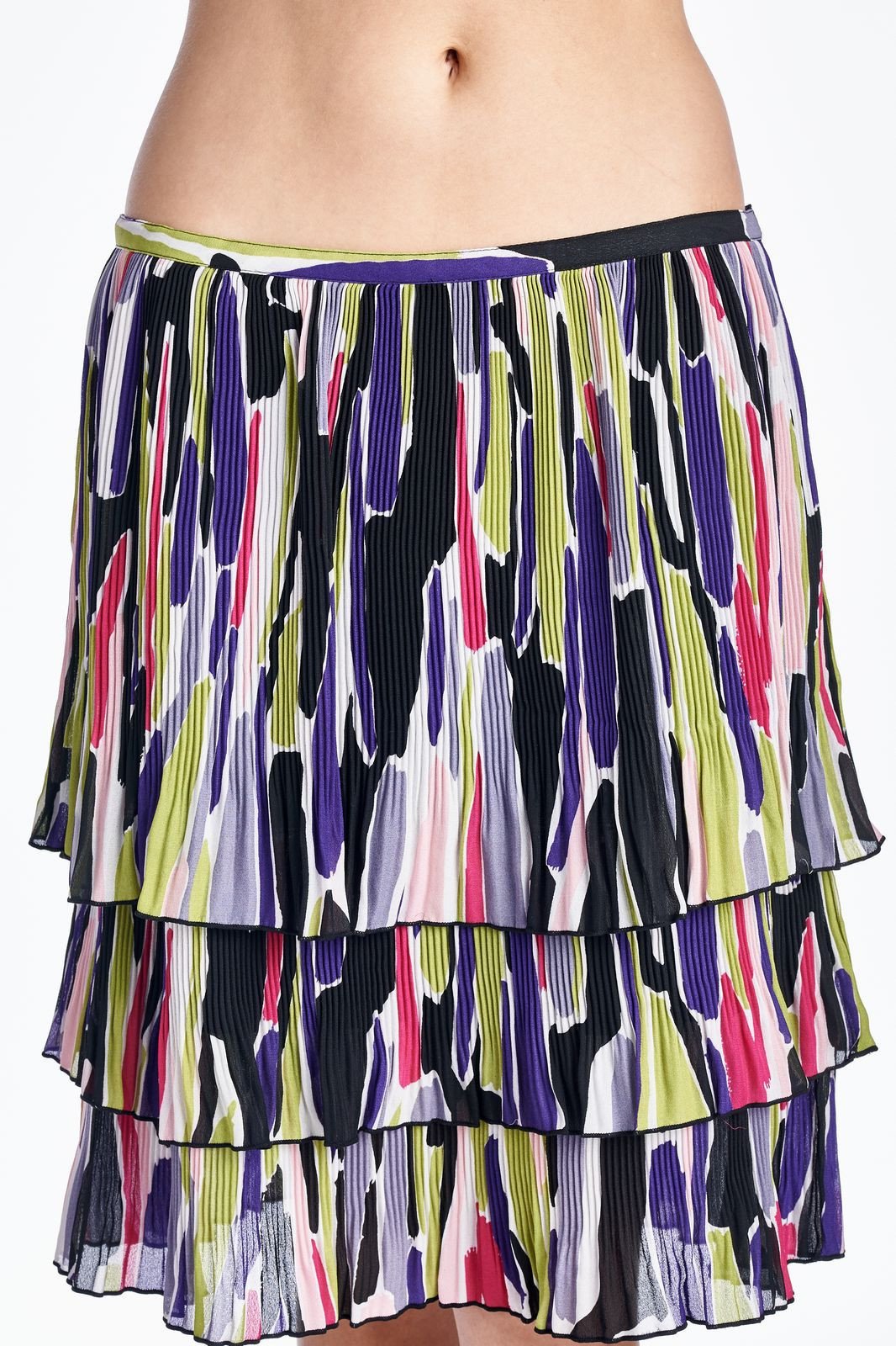 Larry Levine Layered Pleated Skirt Skirts - Tophatter Daily Deals