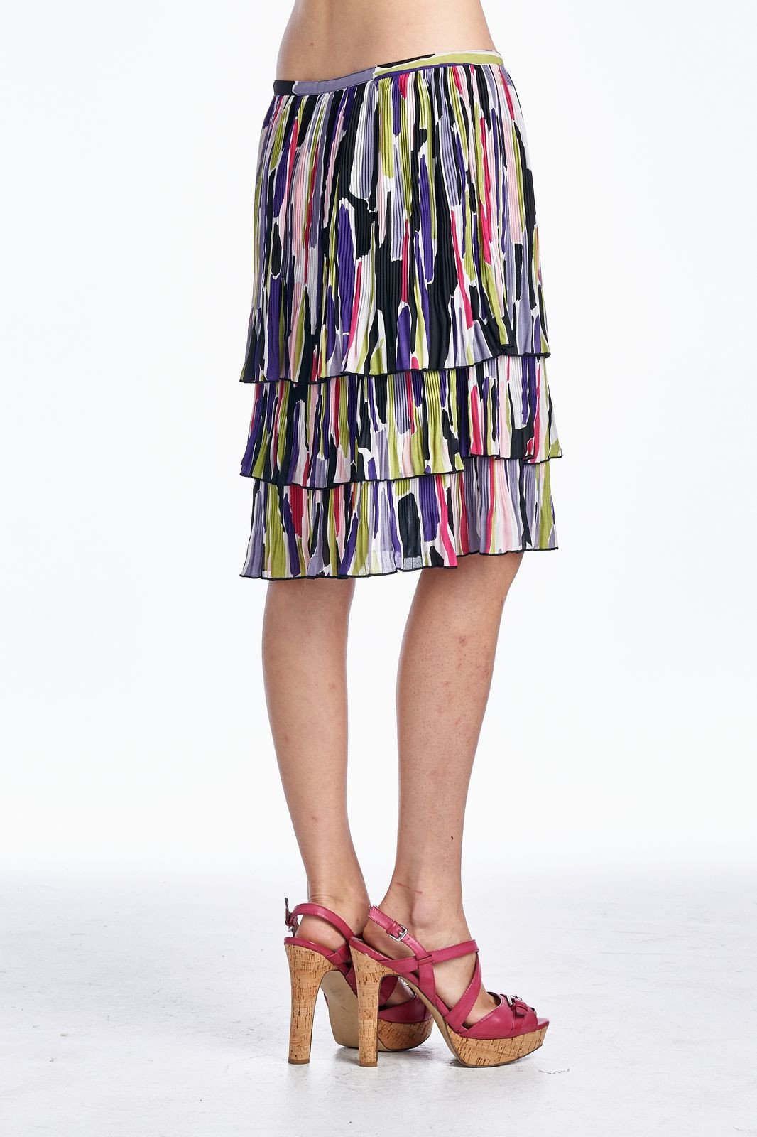 Larry Levine Layered Pleated Skirt Skirts - Tophatter Daily Deals