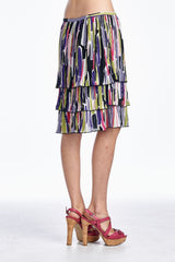 Larry Levine Layered Pleated Skirt Skirts - Tophatter Daily Deals