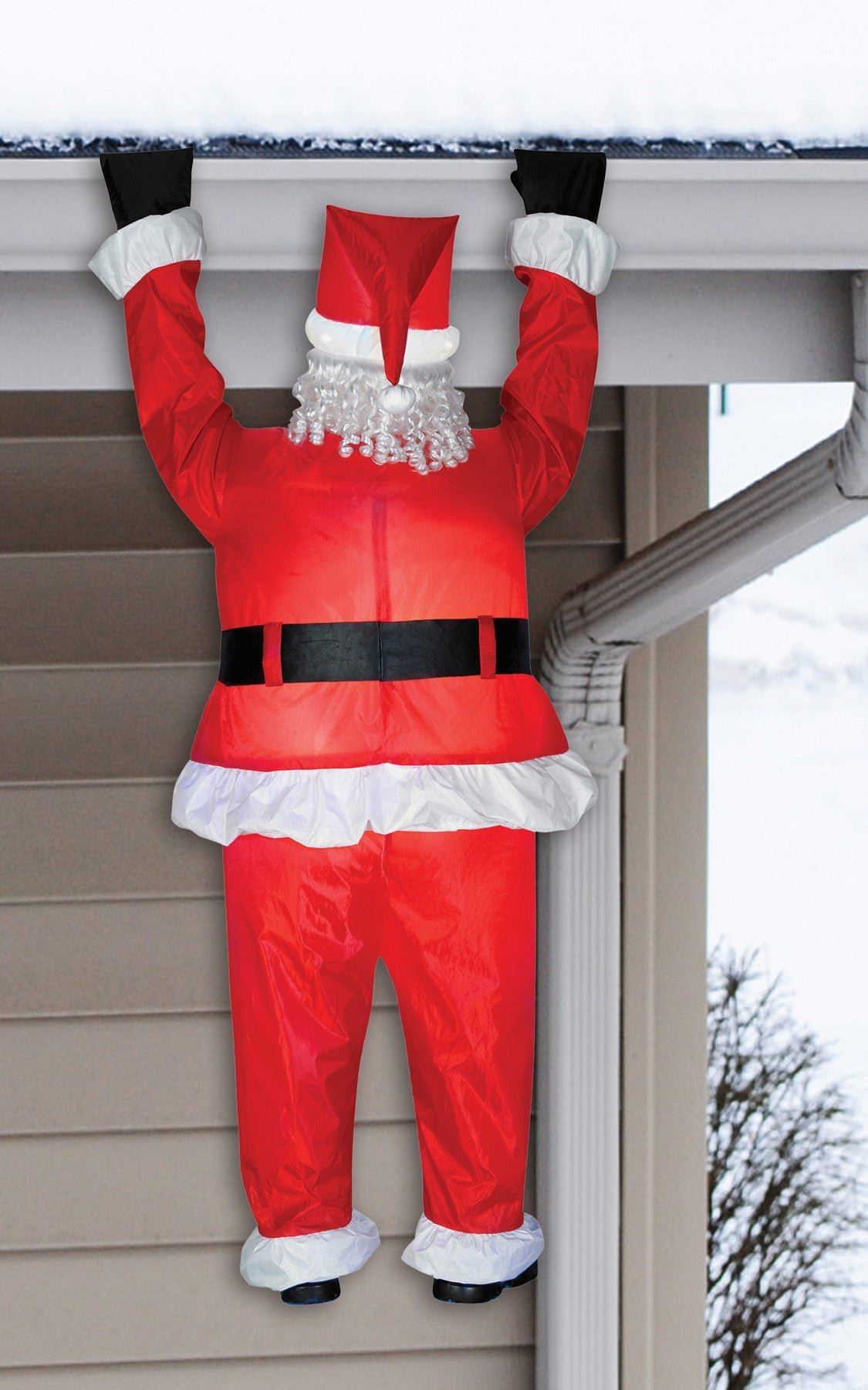 Airblown Santa Hanging From Roof Inflatable Halloween Inflatable Decorations - Tophatter Daily Deals