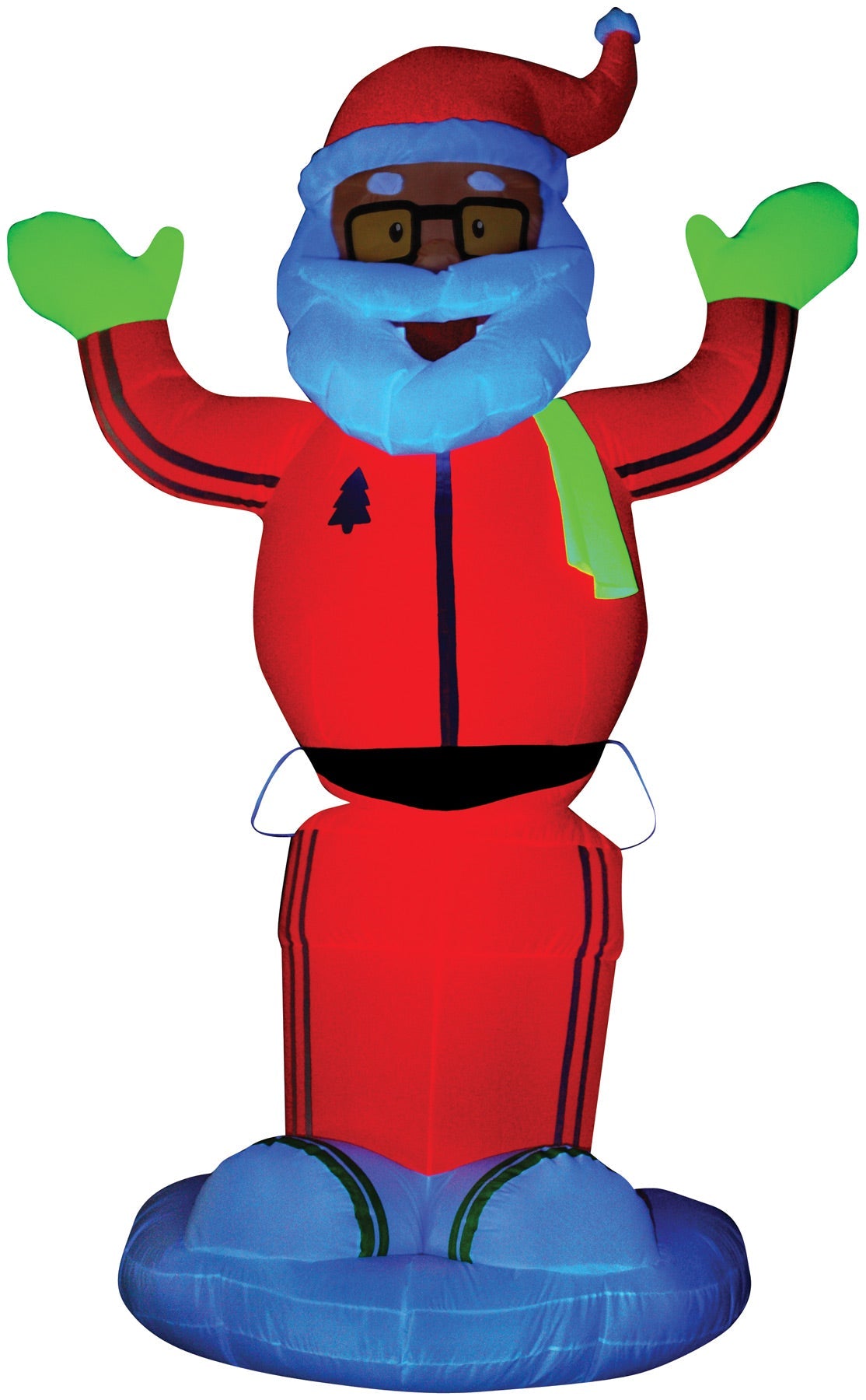 Airblown Animated Neon Dancing Santa Inflatable Halloween Inflatable Decorations - Tophatter Daily Deals