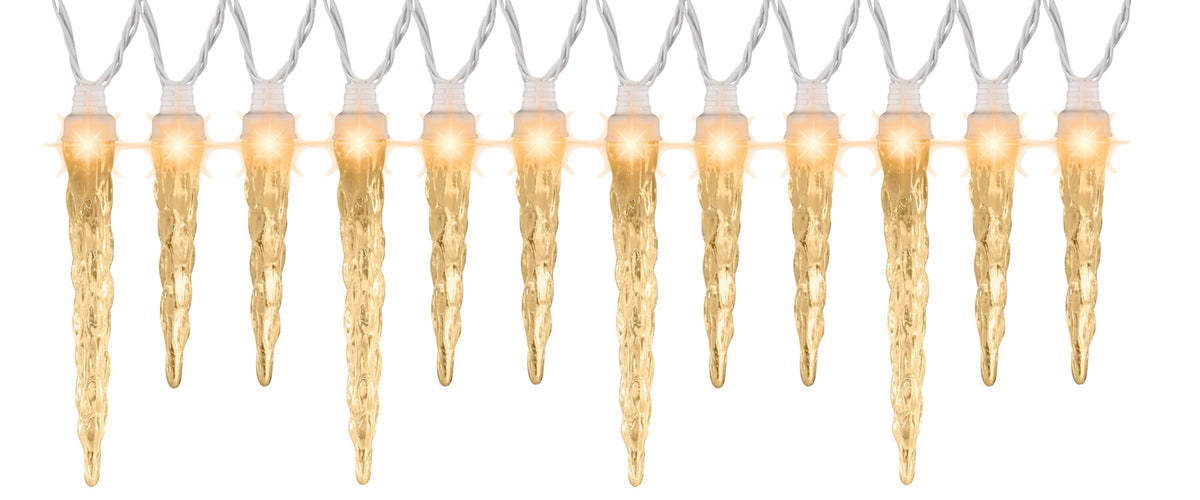 Synchronized White Icicle String Lights 12-Count Halloween String Lights - Tophatter Daily Deals