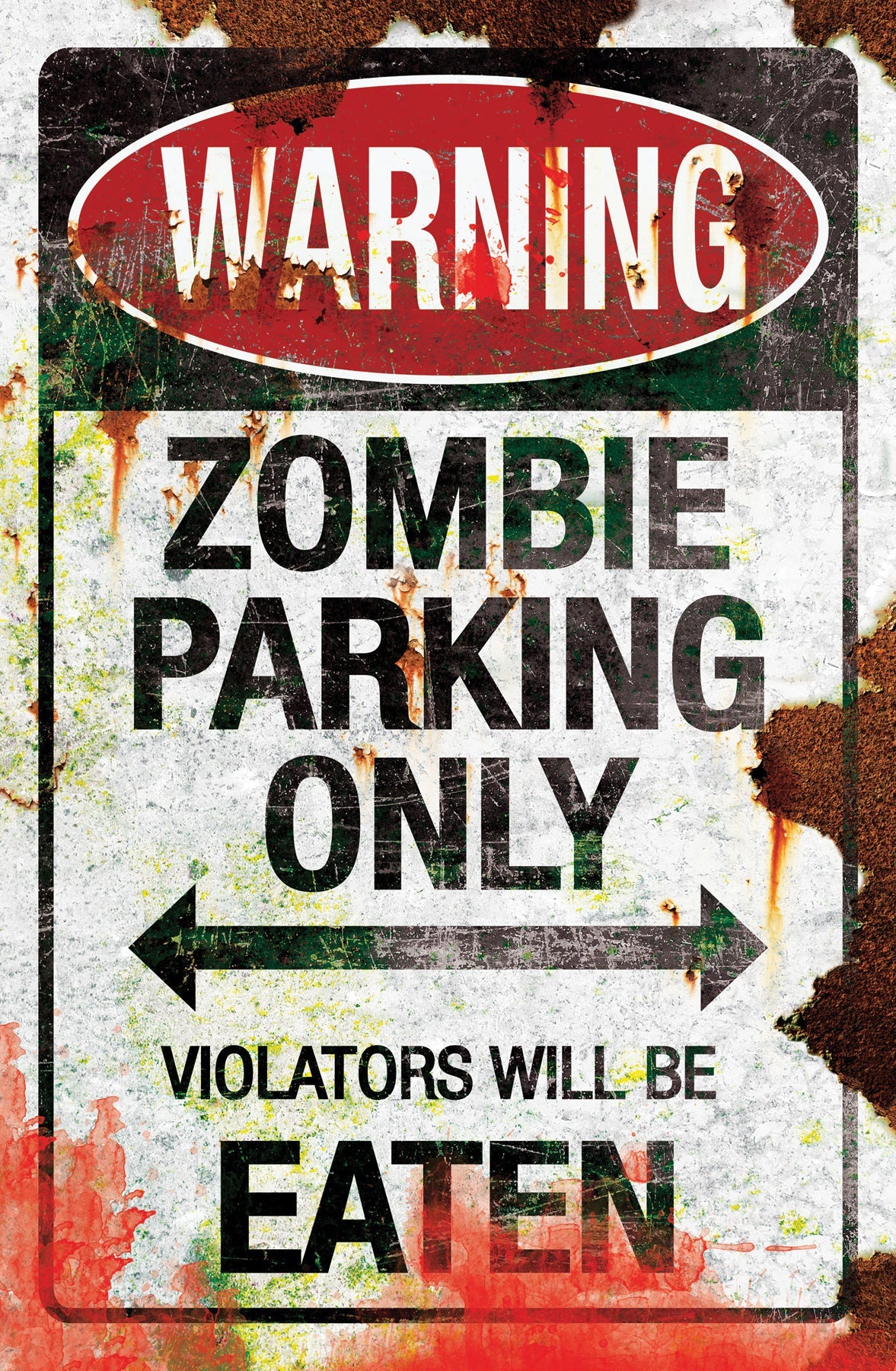 Zombie Parking Metal Sign Zombie Halloween Costumes - Tophatter Daily Deals