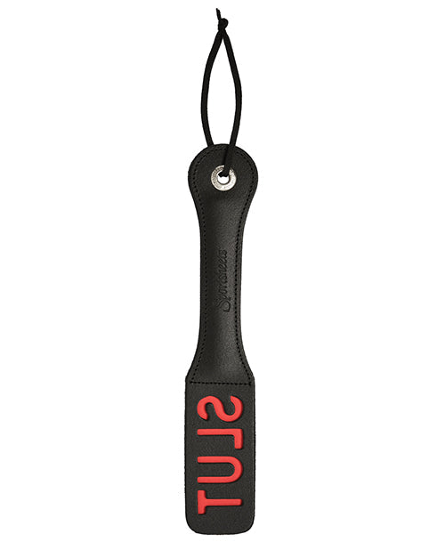 Sportsheets 12" Leather Slut Impression Paddle Paddles - Tophatter Daily Deals