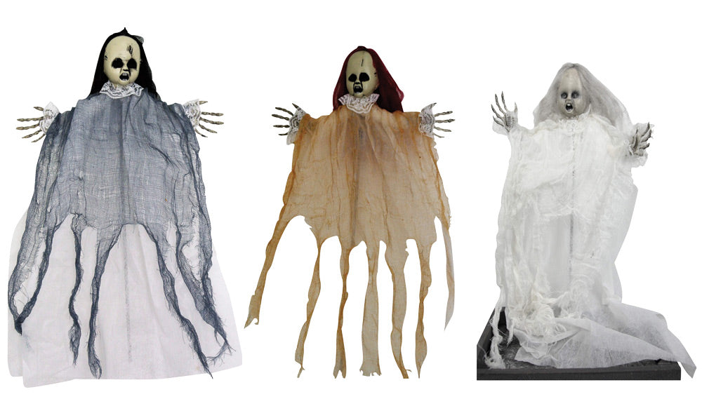 20" Doll Yard Stakes - Set of 3 Halloween Outdoor Decorations - Tophatter Daily Deals