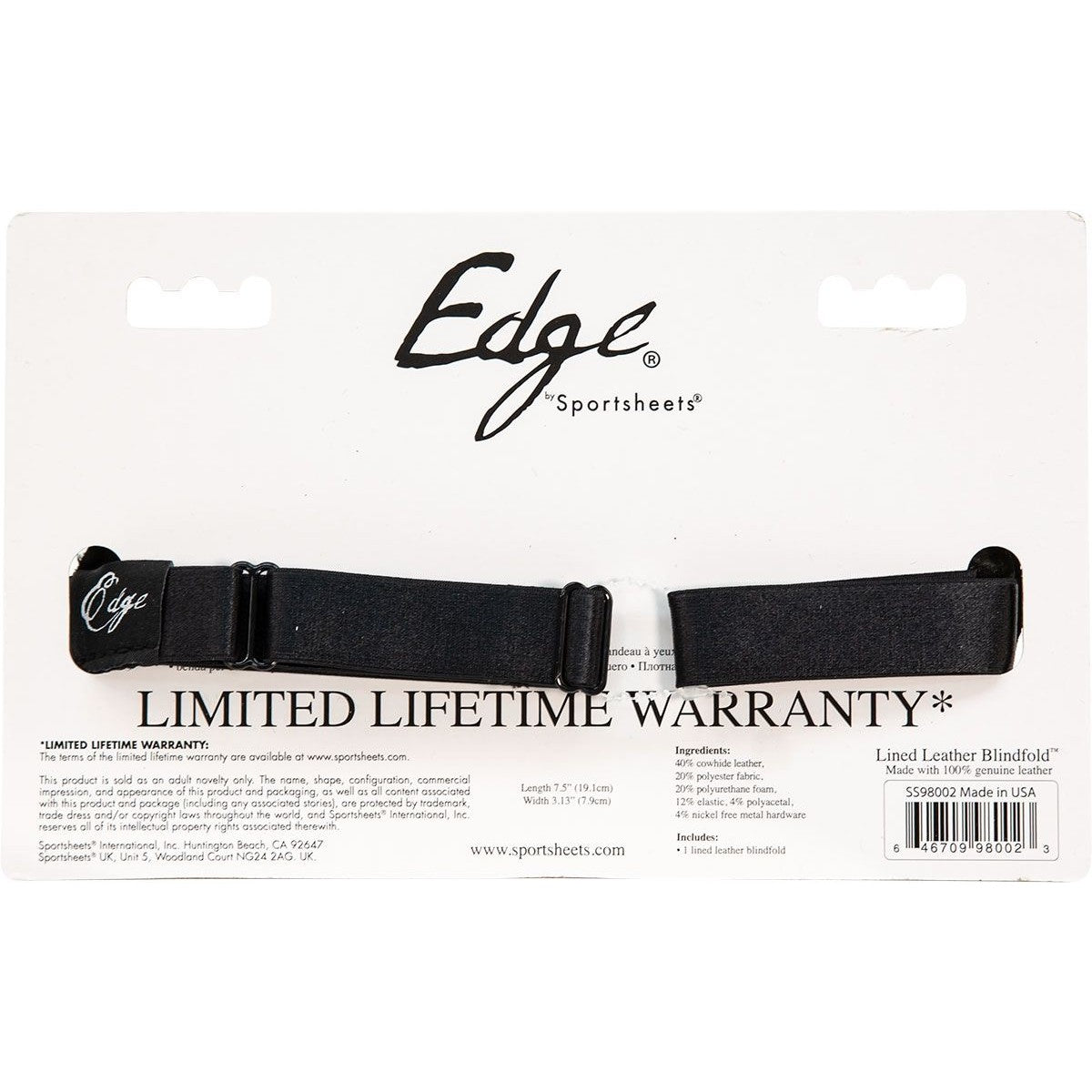 Edge Lined Leather Blindfold Blindfolds - Tophatter Daily Deals