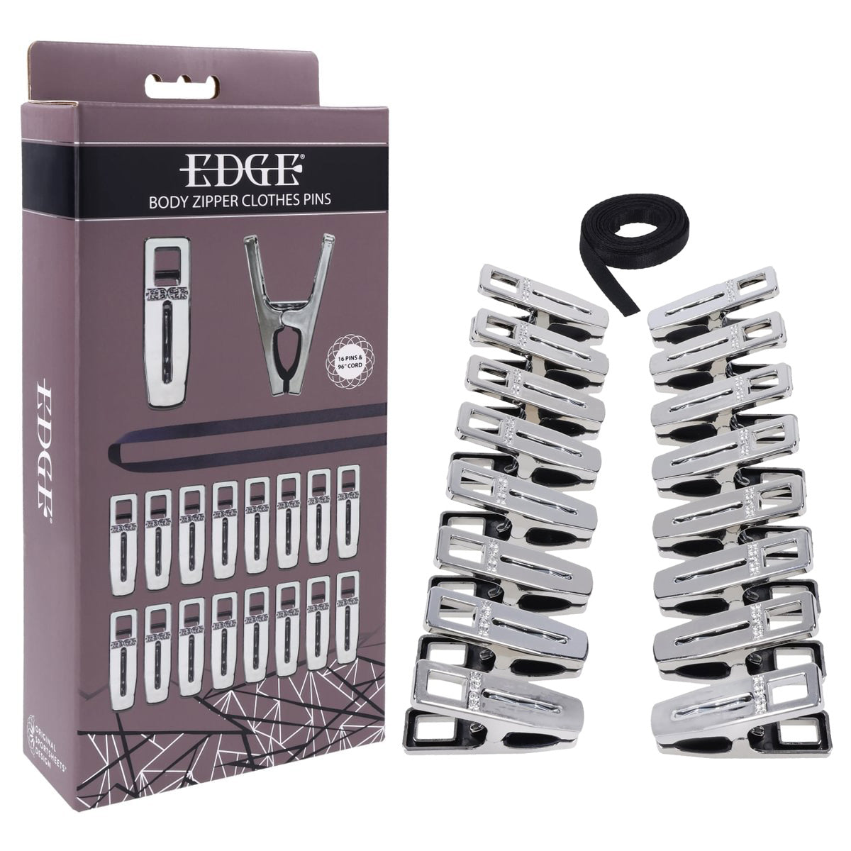 Edge Body Zipper Clothes Pins – Set of 16 Sensation Clamps with Cord > Sex Toys > Nipple Clips - Tophatter Daily Deals