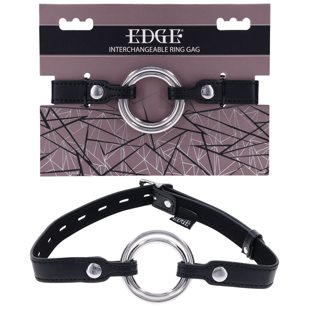 EDGE Interchangeable Ring Gag 3.5cm & 5.1cm Mouth Gag Restraint > Bondage Gear > Gags and Bits - Tophatter Daily Deals