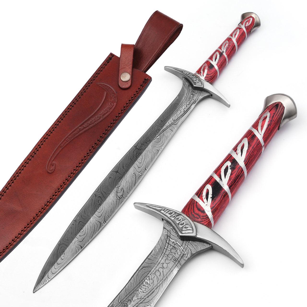 Movie Replica Elven Made Damascus Steel Sword Dagger swords - Tophatter Daily Deals