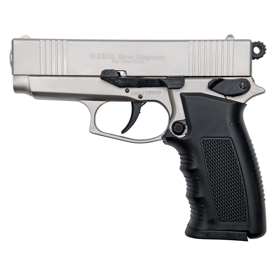 Sava Magnum Blank Firing Replica Pistol Satin Finish - Tophatter's Guns'N'Weapons Store Collectible Weapons - Tophatter Daily Deals