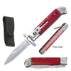 Pakkawood Handle Automatic Lever Lock Stiletto Knife - TOPHATTER'S ARMORY DEALS Collectible Weapons - Tophatter Daily Deals