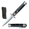 8.25" Black Pearl Handle Automatic Lever Lock Stiletto Knife - TOPHATTER'S ARMORY DEALS Collectible Weapons - Tophatter Daily Deals
