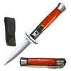 8.25" Wood Handle Automatic Lever Lock Stiletto Knife - TOPHATTER'S ARMORY DEALS Collectible Weapons - Tophatter Daily Deals