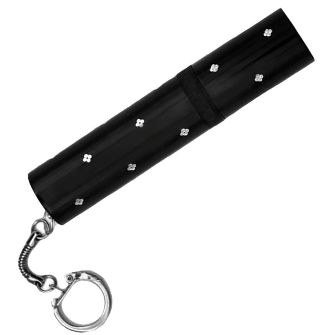 Black Rechargeable Lipstick Self Defense Flashlight Stun Gun w/ Key Ring - TOPHATTER'S ARMORY DEALS Collectible Weapons - Tophatter Daily Deals