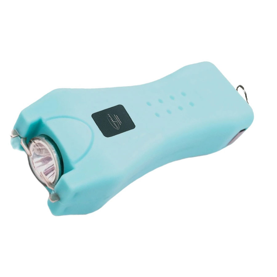 Turquoise Slim Compact Rechargeable Stun Gun with Led Light - TOPHATTER'S ARMORY DEALS Collectible Weapons - Tophatter Daily Deals