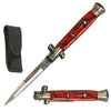 9.75" Italian Milano Stiletto Red Pearl Handle Automatic Knife - TOPHATTER'S ARMORY DEALS Collectible Weapons - Tophatter Daily Deals